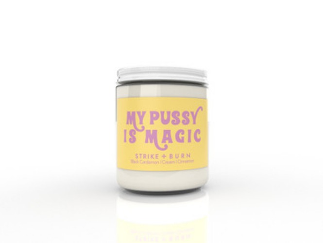 STRIKE & BURN Candles - My Pussy Is Magic:  Black Cardamon | Cream | Cinnamon