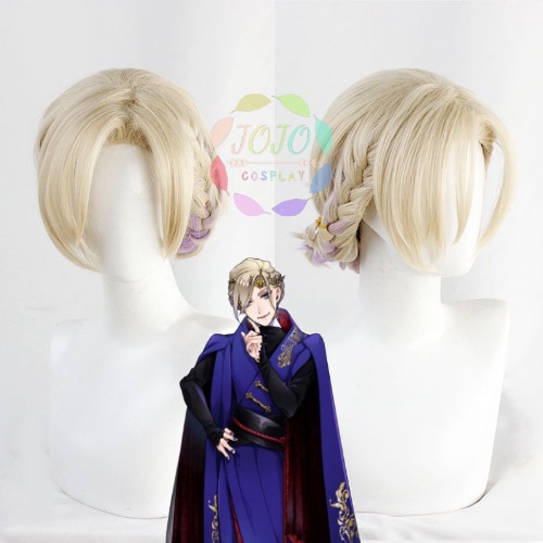 Ritorto-Wonderland Vil Schoenheit intrecciato misto corto Cosplay resistente al calore capelli sintetici festa di Halloween + cappuccio parrucca gratuito