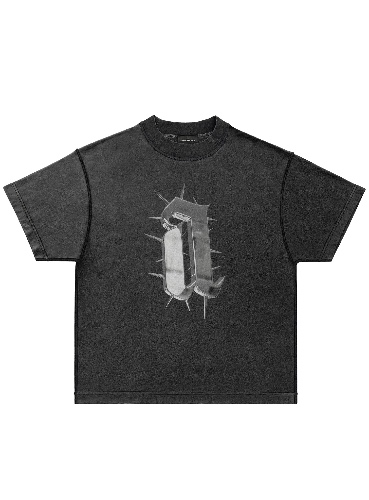ARNODEFRANCE - T-SHIRT WASHED BLACK 'A SPINES' — ARNODEFRANCE