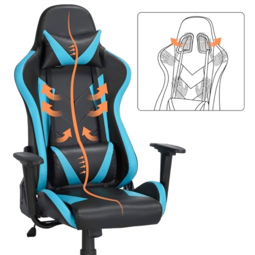 Ninja Dragon Reclining Computer Gaming Chair - Blue