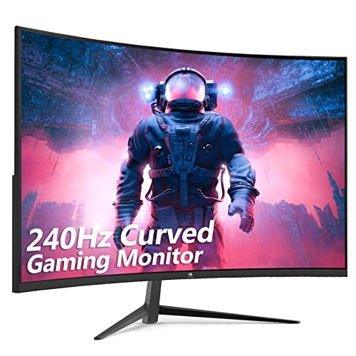 Z-Edge UG32P 32-inch Curved Gaming Monitor 16:9 1920x1080 240Hz 1ms Frameless LED Gaming Monitor, AMD Freesync Premium Display Port HDMI Built-in Speakers - UG32P 240Hz