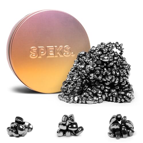Speks Crags Ferrite Putty | Over 500 Smooth Ferrite Stones in a Metal Tin | Fun Quiet Fidget Toys for Adults and ADHD Desk Toys for Office | Pink Gradient, 300g - Pink Gradient Tin - Small