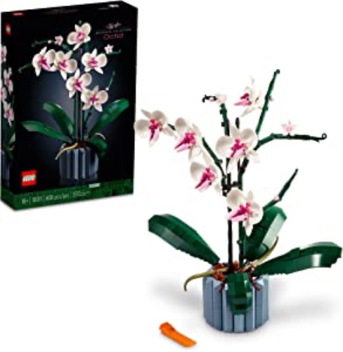 LEGO Icons Orchid 10311 Artificial Plant Building Set with Flowers, Home Décor Accessory for Adults, Botanical Collection, Idea, for Her and Him