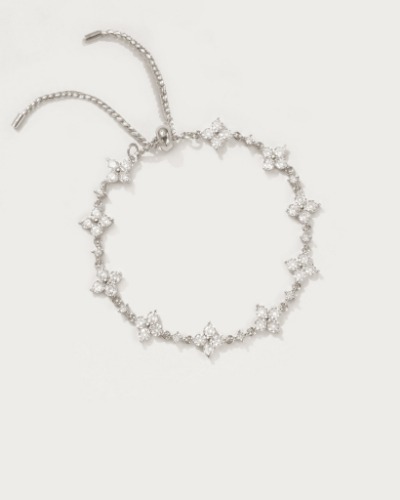 Sparkle Clover Bracelet in Silver | Silver