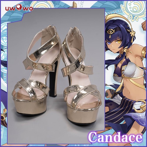Uwowo Genshin Impact Cosplay Shoes Candace Shoes Sumeru Hydro Female Cosplay Shoes - 40