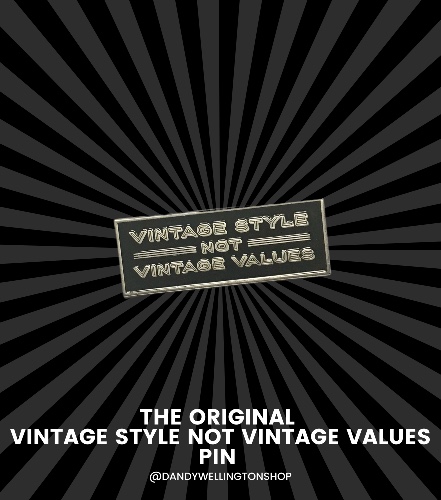 Vintage Style Not Vintage Values Pin