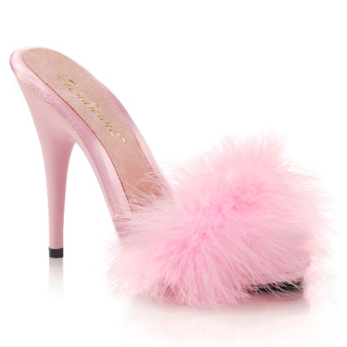 Poise 5" Heel in Pink Marabou