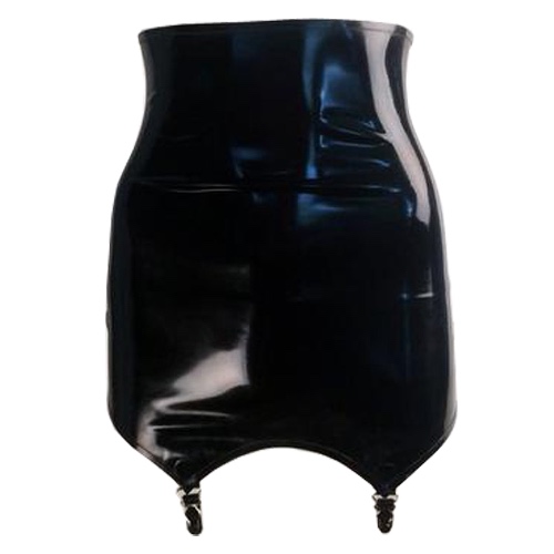 Latex Garter Mini Skirt