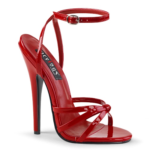 Domina Strappy 6" Heel in Red Patent