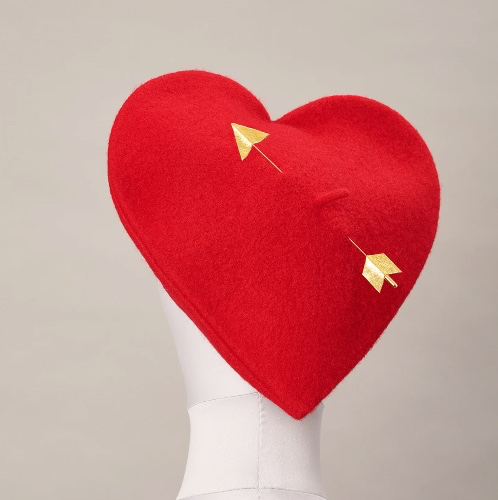 Lula Heart Beret in Red