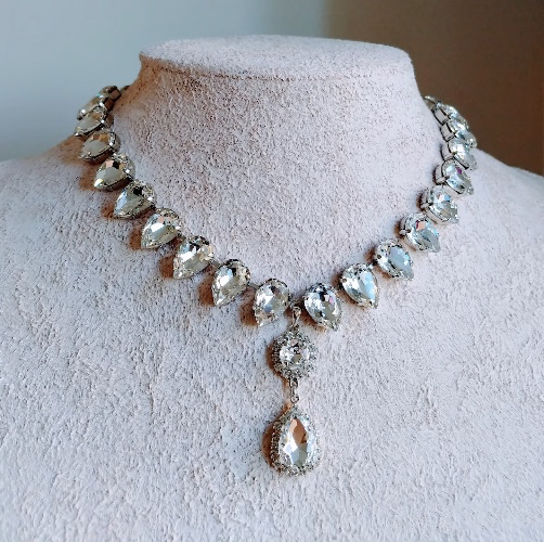 Swarovski Crystal Necklace in Silver