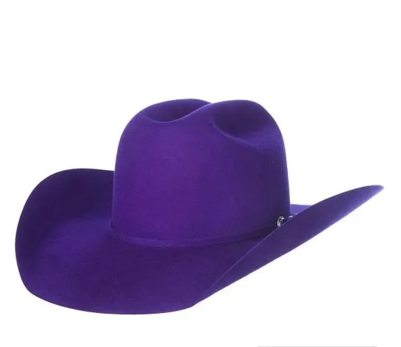 Purple rodeo king hat