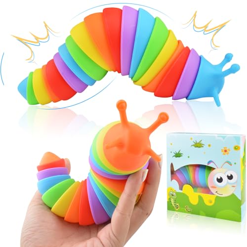Cevioce Fidget Slug Toy, Sensory Slug Fidget Toy for Kids & Adults