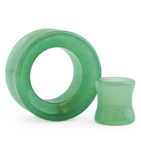 urbanbodyjewelry | Aventurine Stone Double Flare Tunnels | 1 & 1/2" (38mm) (pair)