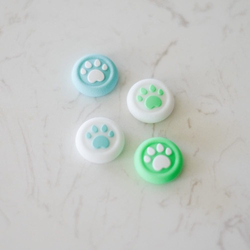 Blue & Green Paw Thumb Grips (2 Sizes Available) - For Controllers