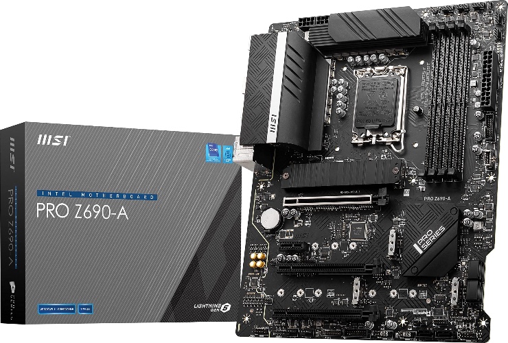 MSI PRO Z690-A ProSeries Motherboard (ATX, 12th Gen Intel Core, LGA 1700 Socket, DDR5, USB 3.2 Gen 2, PCIe 5, 2.5G LAN, M.2 Slots)