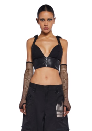 Immortal Distortion Bra Top | BLACK / Small