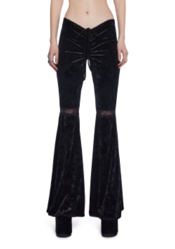 Darling Favorite V-Cut Bell Bottoms | BLACK / Medium