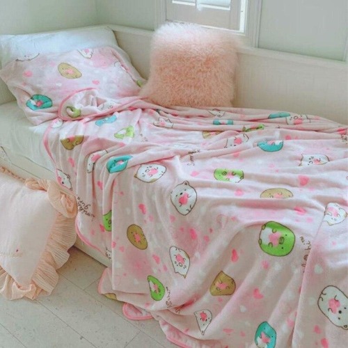 Pink Hamster Fuzzy Blanket - 100x100cm Blanket