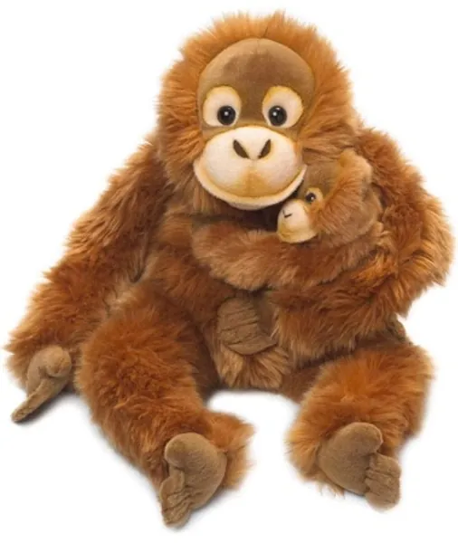 WWF Orang-utan MOTHER / CHILD plush stuffed baby animal soft toy