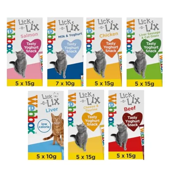 Webbox Lick e Lix 5pcs (5x15g) (Bulk Deal Case of 17) Variety Assorted Pack