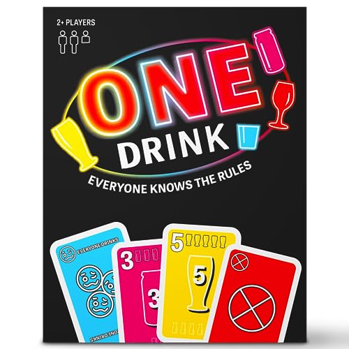One Drink - Drinking Game for Parties - Slightly Competitive Card Game for Game Nights