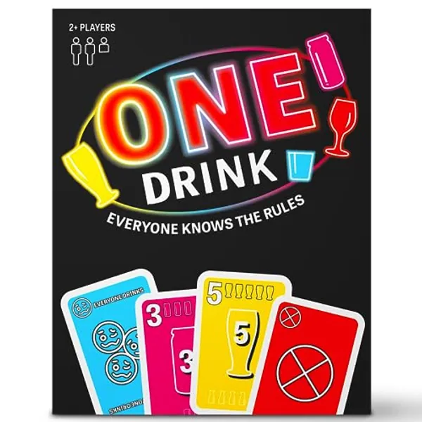 One Drink - Adult Drinking Game for Parties - Slightly Competitive Card Game for Game Nights