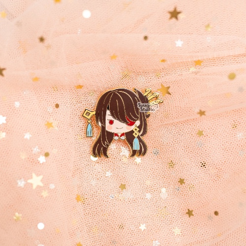 Genshin Impact Ningguang & Beidou Hard Enamel Pin - Beidou / [A Grade] / Simple Rubber Back