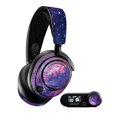 MightySkins Skin Compatible with SteelSeries Arctis Nova Pro - Violet Stars | Protective, Durable, and Unique Vinyl Decal wrap Cover | Easy to Apply, Remove, and Change Styles | Made in The USA