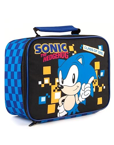 Sonic The Hedgehog Lunch Bag for Kids | Retro Gaming Adventure | Food Container Fun | Durable Material for Active Adventures