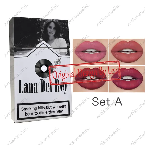 Lana Del Rey Lipstick, Lana Del Rey Poster Box, Boîte à cigarettes Lana Del Rey personnalisée, Lana Del Rey Cigarette Lipsticks Set