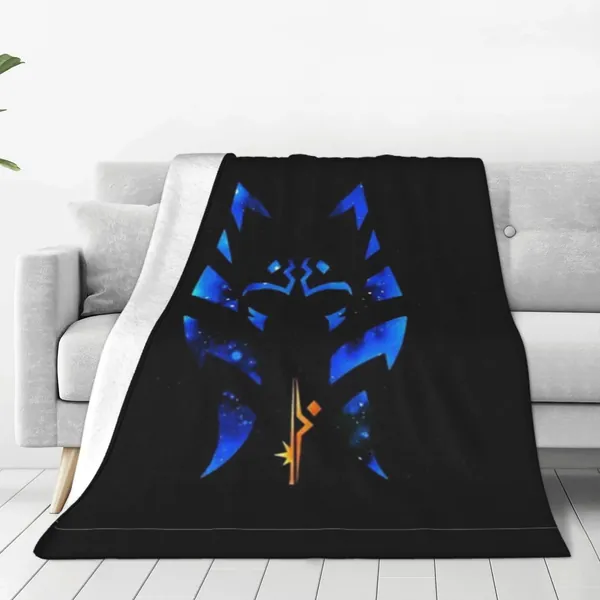 JTRU Ahsoka Tano Fulcrum Couverture en flanelle microfibre douce pour chambre à coucher et canapé 203,2 x 152,4 cm