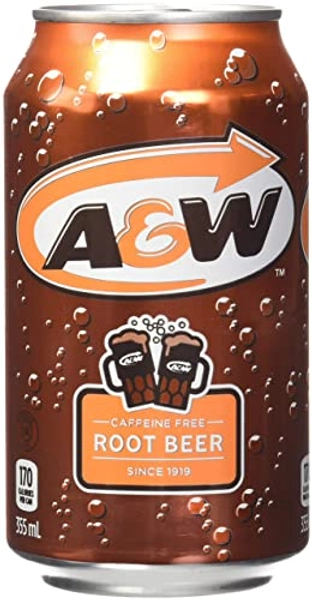 A&W Root Beer Fridge Pack Cans, 355 mL, 12 Pack - Root Beer - 355 ml (Pack of 12)
