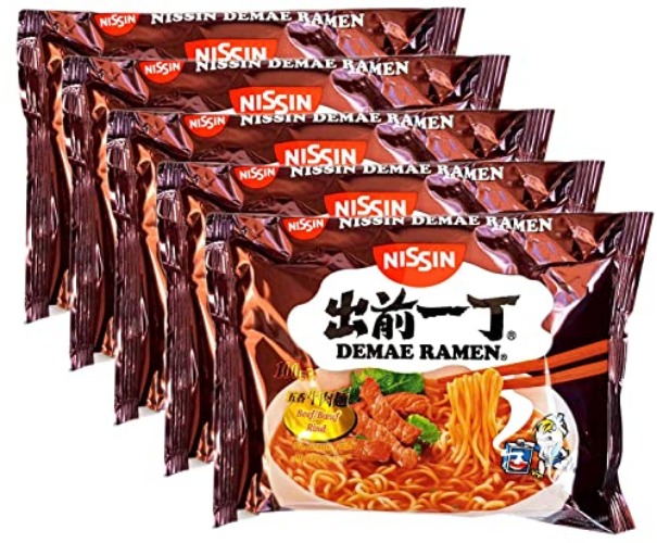 Nissin Instant Noodle Beef Flavour 100g x 5 Packs - 100 g (Pack of 5)