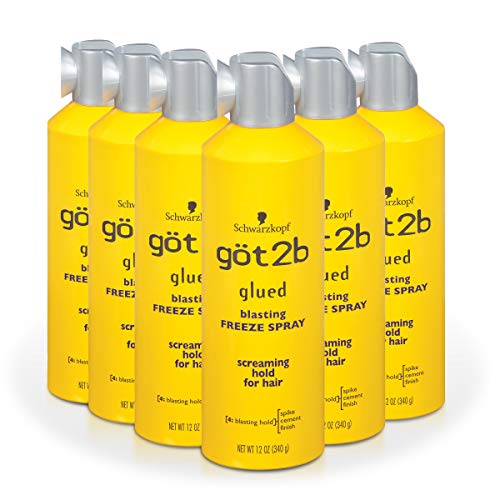 Got2b Glued Blasting Freeze Hairspray Aero, 12 Ounce (Pack of 6) - 12 Fl Oz (Pack of 6) - Freeze Hairspray - Hairspray