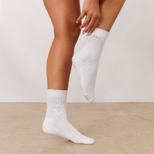 Varsity Crew Socks (2 Pack) - White | M-L