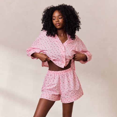Breakfast Club Pyjama Shorts - Pink Print | XL