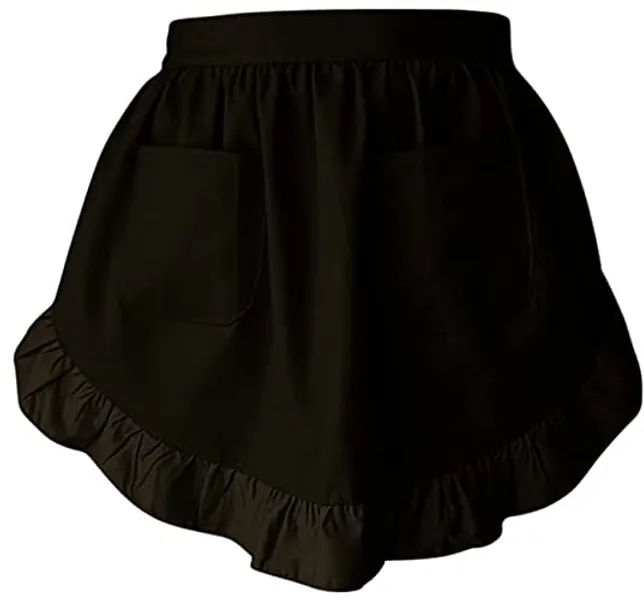 CRB Fashion Waist Apron Kitchen Cooking Restaurant 100% Cotton Bistro Half Aprons with Pockets For Girl Woman
