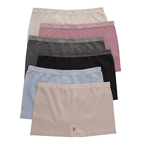 Hanes Women's Underwear Pack, ComfortFlex Fit Panties, Seamless Underwear, 6-Pack (Colors May Vary) - Boyshort - Small - Assorted Colors