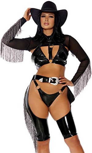 Forplay Wild West Sexy Cowgirl Costume - XS/S - Black