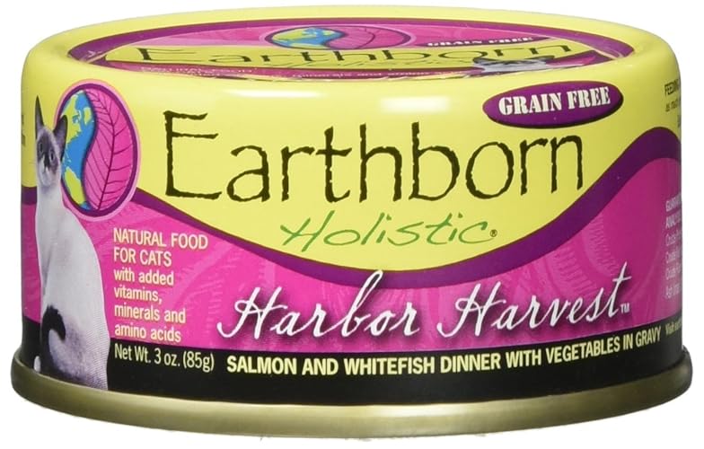 Earthborn Holistic Harbor Harvest Grain Free Canned Cat Food, 3 Oz, Case Of 24 - 3 Ounce (Pack of 24)