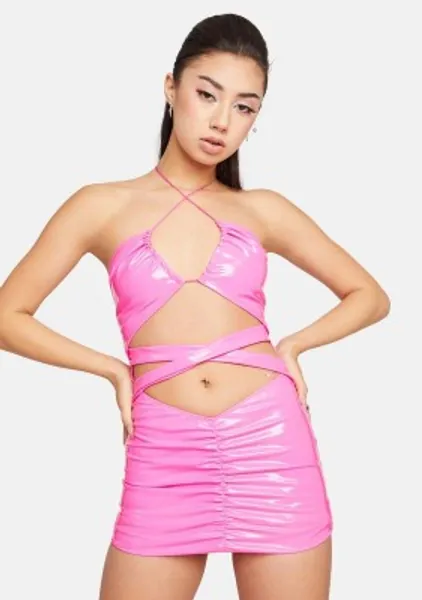 How To Be A Heartbreaker Vinyl Mini Dress