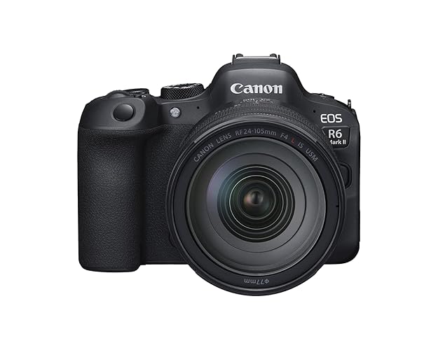 Canon EOS R6 Mark II Mirrorless Camera RF24-105mm F4 L USM Lens Kit, Hybrid Full-Frame Camera, 24.2 Megapixel CMOS Sensor. Photo and Video Camera Capabilities, RF Mount, Black - 24-105 USM Kit - 24-105 USM Kit