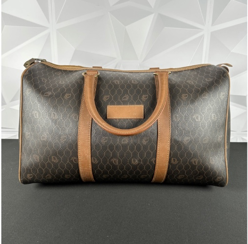 Dior Brown Honeycomb Monogram Duffle
