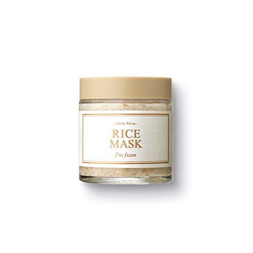 I'm from Rice Beauty Mask 3.88 Oz - Gentle Exfoliation with 4.1% Yeoju Rice, Vitamin-Enriched Formula for Smooth and Clear Skin, Natural Glow, and Pore Refinement