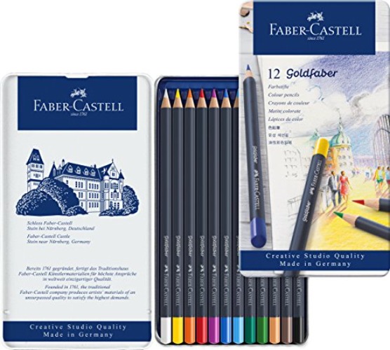 Faber-Castell - Goldfaber Color Pencils - Tin of 12 Colors
