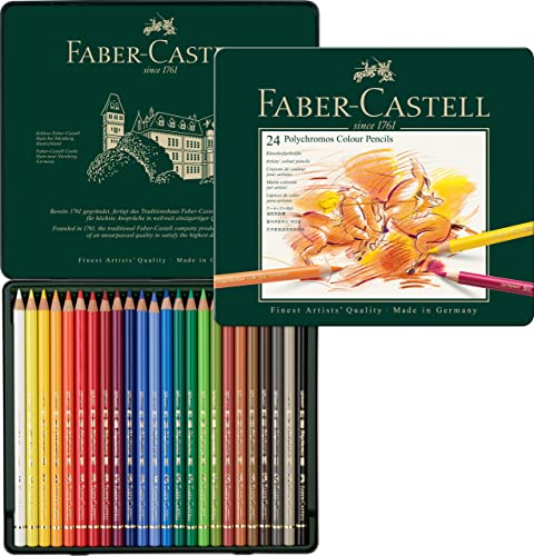 Faber-Castell - Polychromos Colored Pencil - Tin of 24