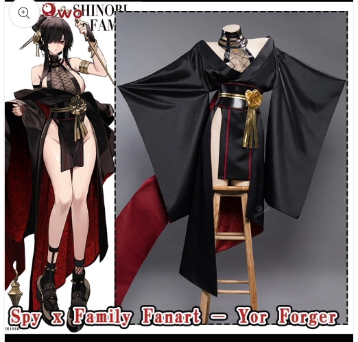 【Pre-sale】Uwowo×DISHWASHER1910 Anime Spy x Family Fanart: Yor Forger Shinobi Assassin Cosplay Costume | L