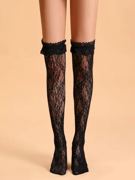 Lace Over The Knee Socks