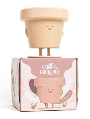 Indoor Plant Pot with Big Personality, Flower Pot Indoor, Planter Pot with Drainage, Biodegradable Plastic Pot for Plants, Indoor Planter Housewarming Gift, Birthday Gifts Him & Her (Standing)